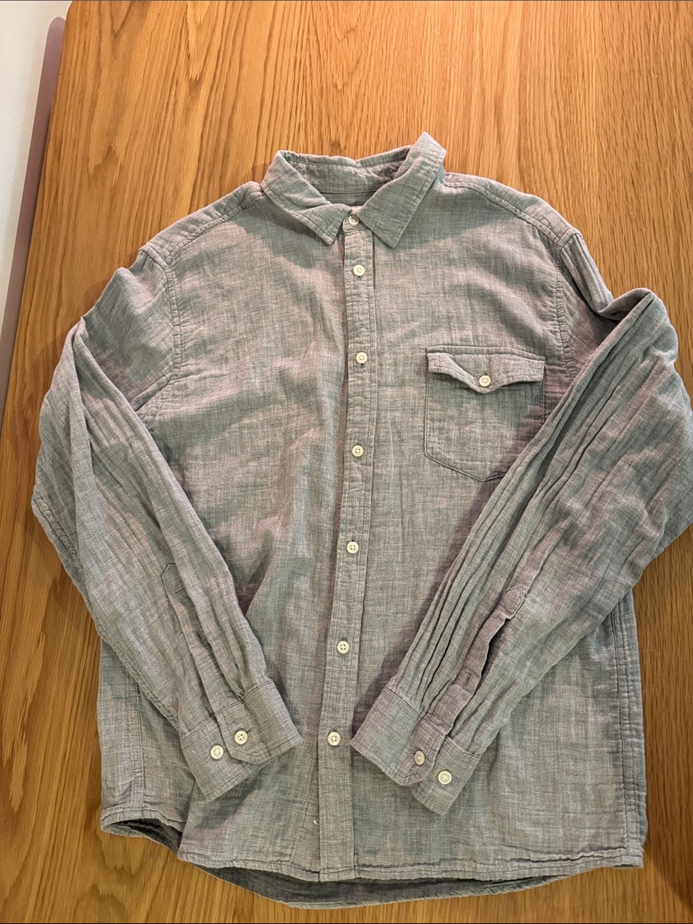Goodfellow & Co Light Gray Casual Button-Down Shirt